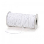 1mm White Cord Elastic